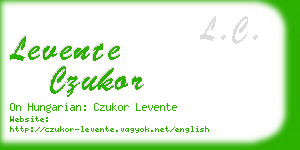 levente czukor business card